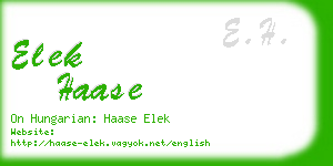 elek haase business card